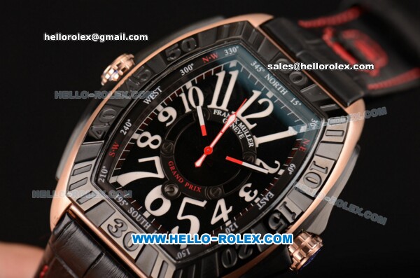 Franck Muller Conquistador F1 Singapore GP Asia 2813 Automatic Rose Gold Case with PVD Bezel and White Numeral Markers - 7750 Coating - Click Image to Close